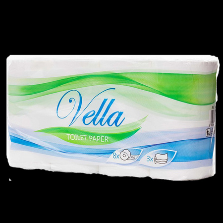 Papier toaletowy VELLA 150 listków 3-warstwy - 64 rolki